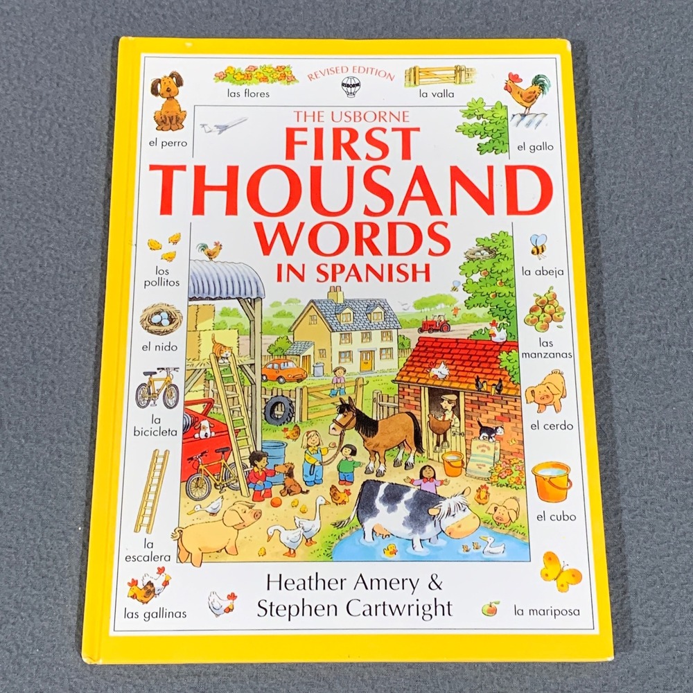 Usborne First Thousand Words in Spanish Childrens OS Revised Hardcover Learning